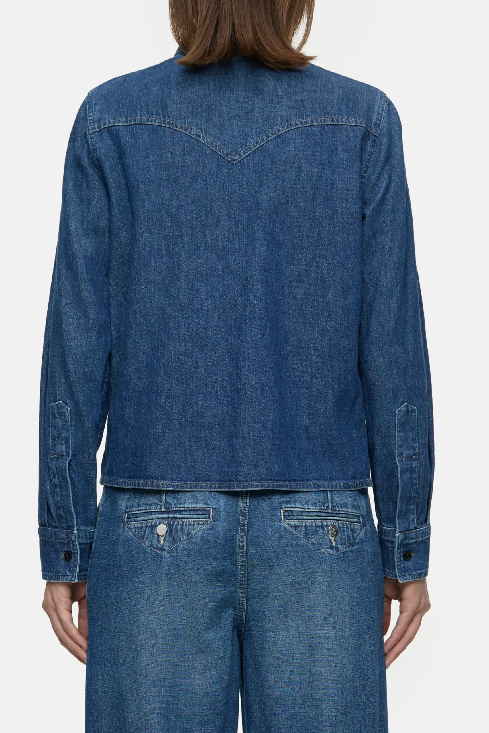 Closed Shirts & Blusen*Westernshirt aus Denim Midblue