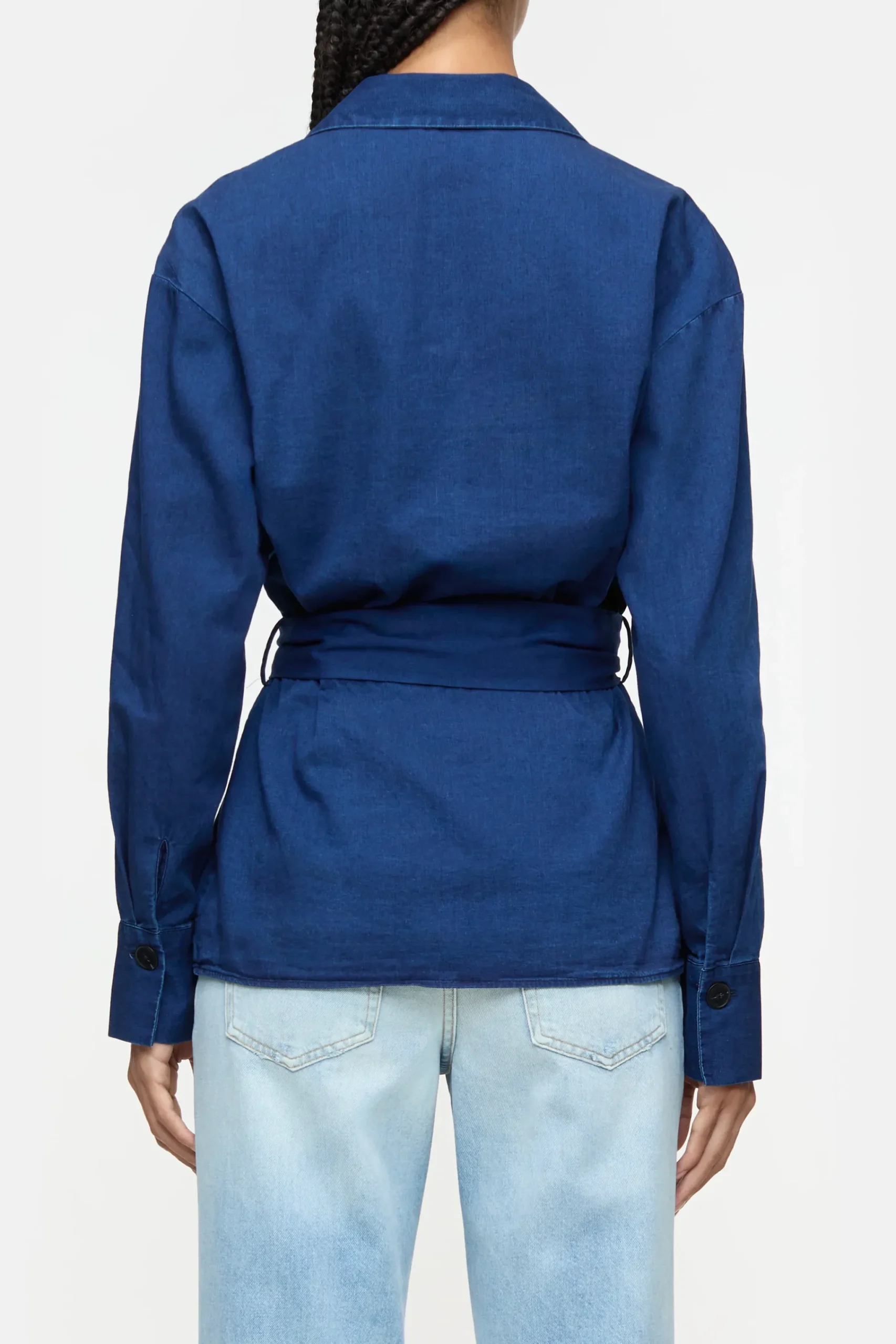 Closed Shirts & Blusen*Wickelbluse aus Denim Darkblue