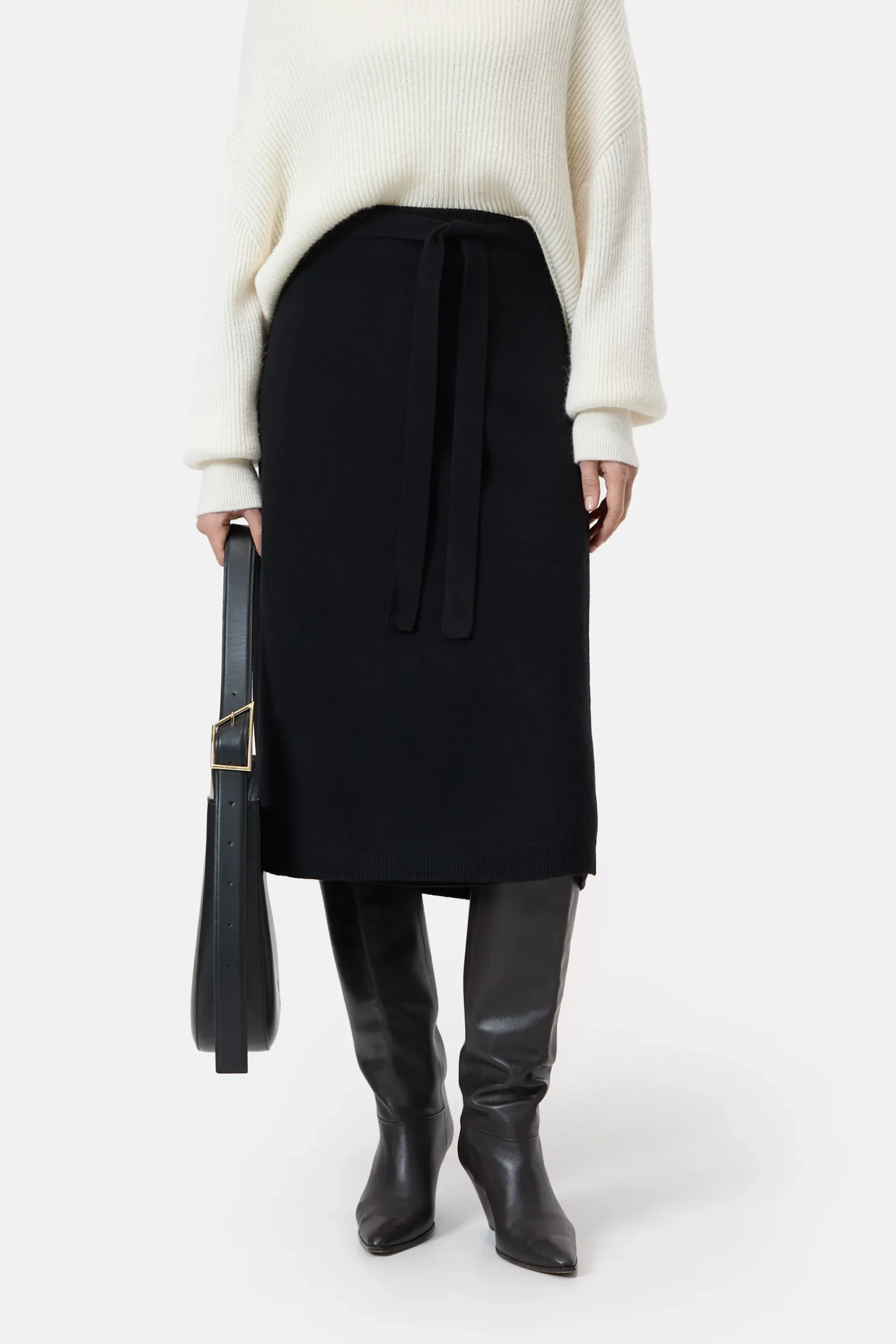 Closed Röcke*Wickelrock aus Merinowolle Black